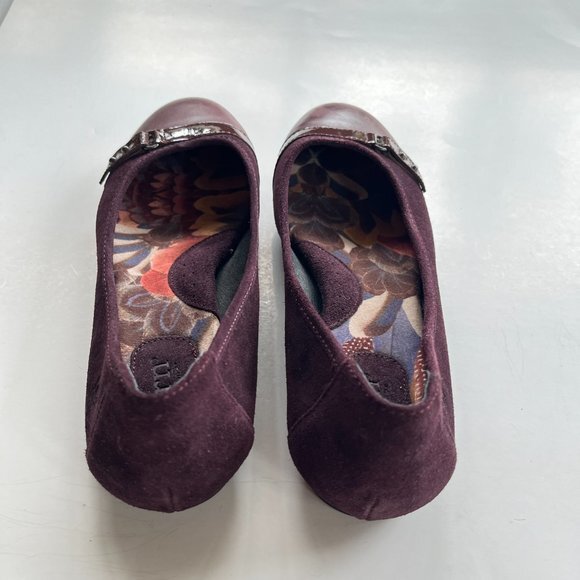 Born Womens Masia Chianti Ballet Flats Size 9 Maroon Suede‎ Cap Toe D3144… - Picture 4 of 8